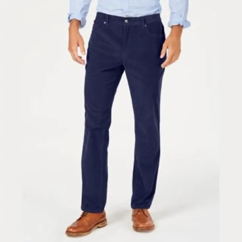 Club Room Blue Corduroy Stretch Men's Pants NEW